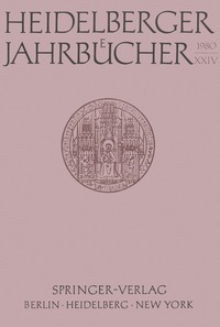 bokomslag Heidelberger Jahrbücher