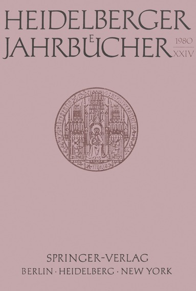 bokomslag Heidelberger Jahrbücher