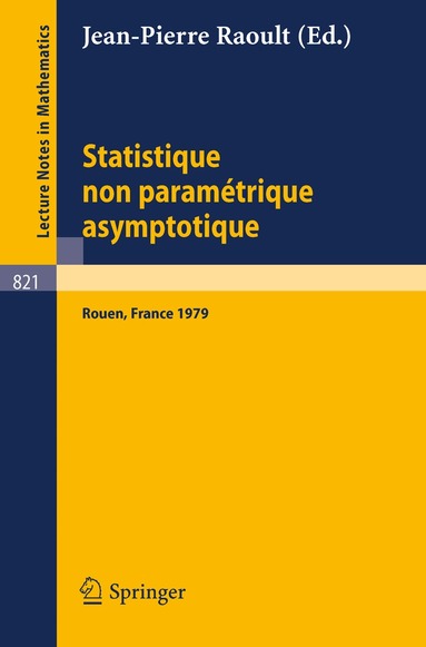 J.P. Raoult - Statistique non Parametrique Asymptotique, Häftad