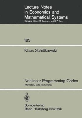 bokomslag Nonlinear Programming Codes