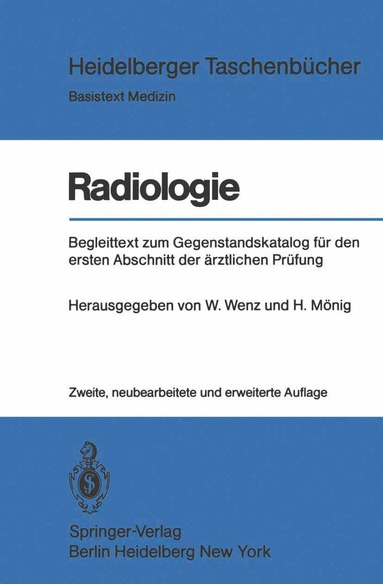 W. Wenz, H. Mönig - Radiologie, Häftad