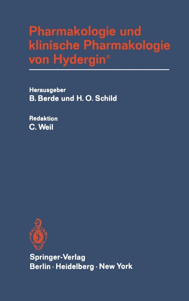 bokomslag Pharmakologie und klinische Pharmakologie von Hydergin