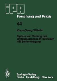 bokomslag System zur Planung des Umlaufbestandes in Betrieben mit Serienfertigung