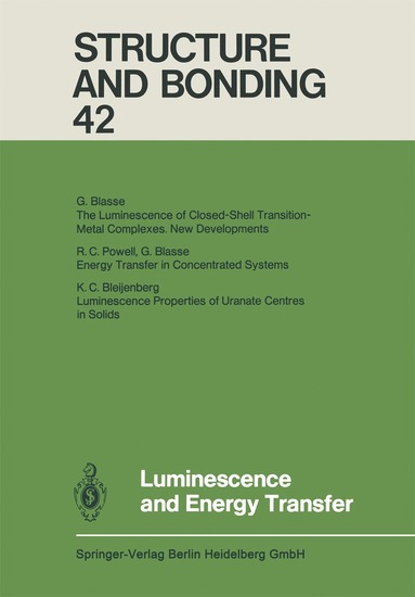 bokomslag Luminescence and Energy Transfer