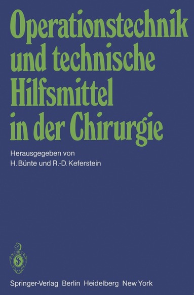 bokomslag Operationstechnik und technische Hilfsmittel in der Chirurgie