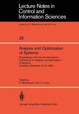 bokomslag Analysis and Optimization of Systems