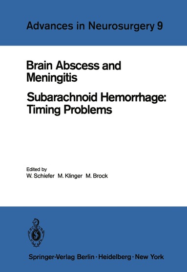 W. Schiefer, M. Klinger, Mario Brock - Brain Abscess and Meningitis, Häftad