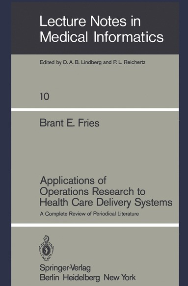 bokomslag Applications of Operations Research to Health Care Delivery Systems