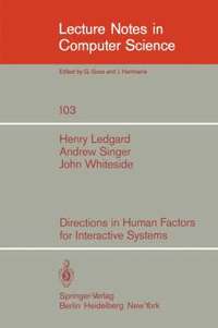 bokomslag Directions in Human Factors for Interactive Systems