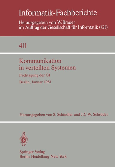 S. Schindler, J. C. W. Schröder - Kommunikation in verteilten Systemen, Häftad