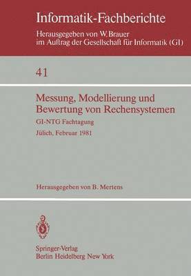 B. Mertens - Messung, Modellierung und Bewertung von Rechensystemen, Häftad