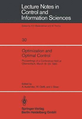 Optimization and Optimal Control 1