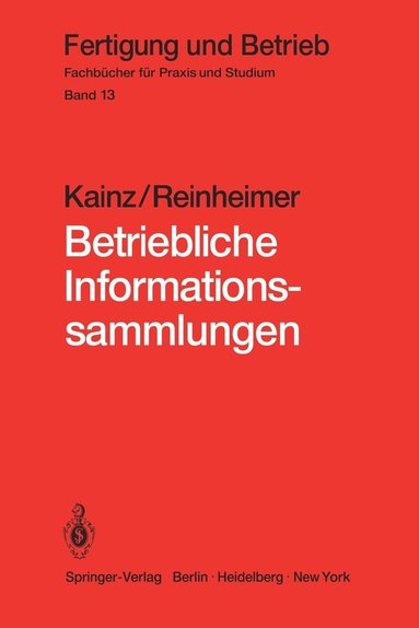 bokomslag Betriebliche Informationssammlungen