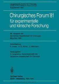 bokomslag Chirurgisches Forum 81 fr experimentelle und klinische Forschung