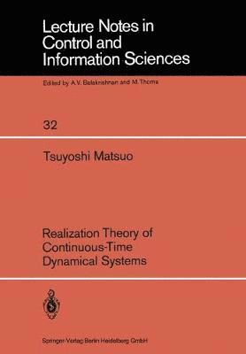 Realization Theory of Continuous-Time Dynamical Systems 1