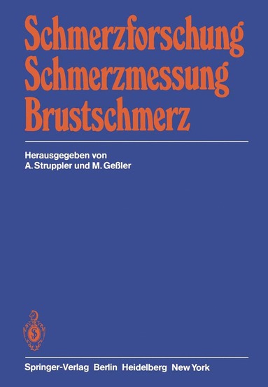 bokomslag Schmerzforschung Schmerzmessung Brustschmerz