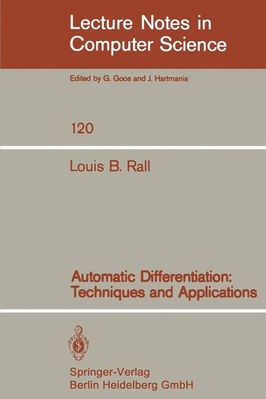 bokomslag Automatic Differentiation