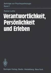 bokomslag Verantwortlichkeit, Persnlichkeit und Erleben