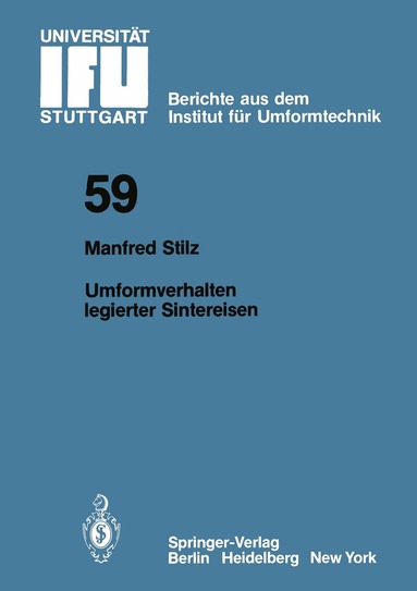 M. Stilz - Umformverhalten legierter Sintereisen, Häftad