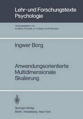 bokomslag Anwendungsorientierte Multidimensionale Skalierung