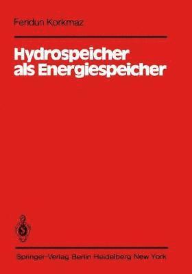 bokomslag Hydrospeicher als Energiespeicher