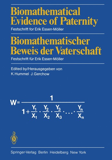 bokomslag Biomathematical Evidence of Paternity / Biomathematischer Beweis der Vaterschaft