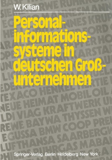 W. Kilian - Personalinformationssysteme in deutschen Großunternehmen, Häftad