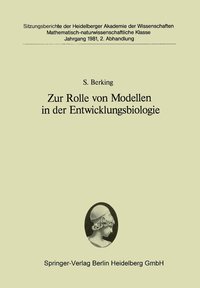 bokomslag Zur Rolle von Modellen in der Entwicklungsbiologie