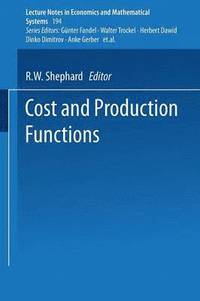 bokomslag Cost and Production Functions