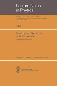 bokomslag Disordered Systems and Localization