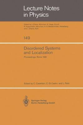 bokomslag Disordered Systems and Localization