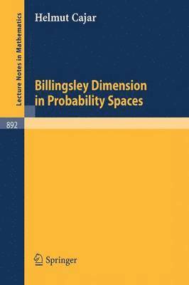 bokomslag Billingsley Dimension in Probability Spaces