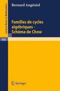 bokomslag Familles de Cycles Algebriques - Schema de Chow