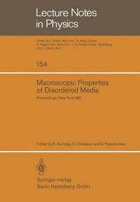 bokomslag Macroscopic Properties of Disordered Media