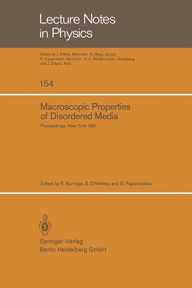 bokomslag Macroscopic Properties of Disordered Media