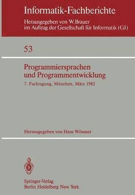 H. Wössner - Programmiersprachen und Programmentwicklung, Häftad