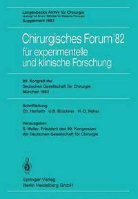 bokomslag Chirurgisches Forum82 fr experimentelle und klinische Forschung