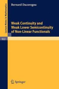 bokomslag Weak Continuity and Weak Lower Semicontinuity of Non-Linear Functionals