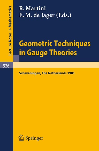 R. Martini, E.M. de Jager - Geometric Techniques in Gauge Theories, Häftad