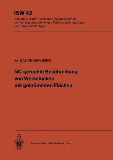 bokomslag NC-gerechte Beschreibung von Werkstcken mit gekrmmten Flchen