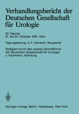 bokomslag Verhandlungsbericht der Deutschen Gesellschaft fr Urologie