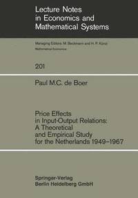 bokomslag Price Effects in Input-Output Relations: A Theoretical and Empirical Study for the Netherlands 19491967