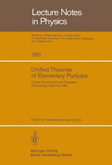 bokomslag Unified Theories of Elementary Particles