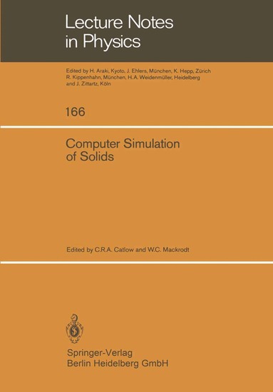 C. R. A. Catlow, W. C. Mackrodt - Computer Simulation of Solids, Häftad