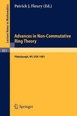 bokomslag Advances in Non-Commutative Ring Theory