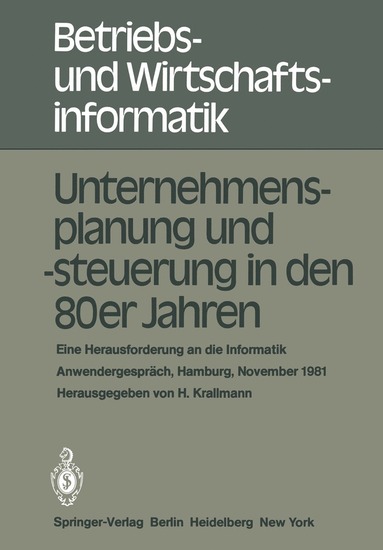 bokomslag Unternehmensplanung und -steuerung in den 80er Jahren