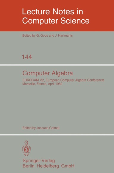 J. Calmet - Computer Algebra, Häftad