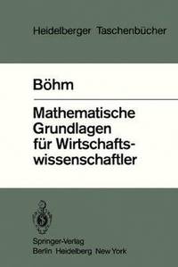 bokomslag Mathematische Grundlagen für Wirtschaftswissenschaftler