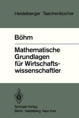 bokomslag Mathematische Grundlagen fr Wirtschaftswissenschaftler