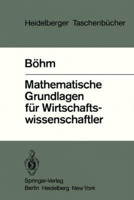 bokomslag Mathematische Grundlagen für Wirtschaftswissenschaftler